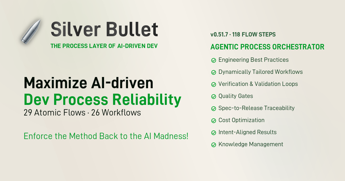 Silver Bullet — Agentic Process Orchestrator for AI-native Software ...